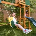 KidKraft Hawk Tower Wooden Swing Set with Slide and 2 Belt Swings, 9.9