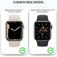 thumbnail image 7 of [2 in 1] KOMI Waterproof Case for Apple Watch Series 6 5 4 SE(2023) 40mm, 360° Protective Hard PC Front & Back Bumper with HD Tempered Glass Screen Protector for iWatch Cover Accessories Women Men, 7 of 7