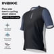 thumbnail image 2 of NBIKE - Maillot de ciclismo para hombre, talla grande, manga corta, secado rápido, con 3 bolsillos traseros, que absorbe la humedad, cremallera completa, camiseta para bicicleta de montaña, 2 of 5
