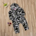 thumbnail image 2 of Franhais Baby Boy Camouflage Romper, Long Sleeve Hooded Jumpsuit, One-piece Pocket Playsuit, 2 of 7