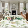 thumbnail image 2 of Hello Summer Area Rugs 5x7 ft Pineapple Red Flower Tropical Fruit Abstract Washable Rug Non Slip Indoor Carpet Absorbent Floor Mat for Living Room Bedroom Dining Room, 2 of 9