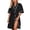 Black, variant on Wovix Women's Short Robes Summer Lightweight Robe Soft Spa Knit Bathrobe Sleepwear with Belt Sleepshirts