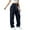 Dark Blue, variant on Edvintorg Womens Cargo Pants Streetwear Solid Color Elastic Waist Casual Straight Leg Work Pants with Pocket Womens Trousers Black XXL