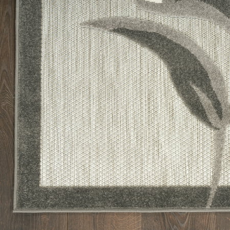 Nourison Aloha Indoor/Outdoor Beige 9' x 12' Area Rug, (9x12)