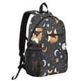thumbnail image 2 of JIALIOU 14" Laptop Backpack Waterproof Airline Approved Stylish Casual Daypack for Travel Business College Work, Fox Plants Stars Moons, 2 of 8