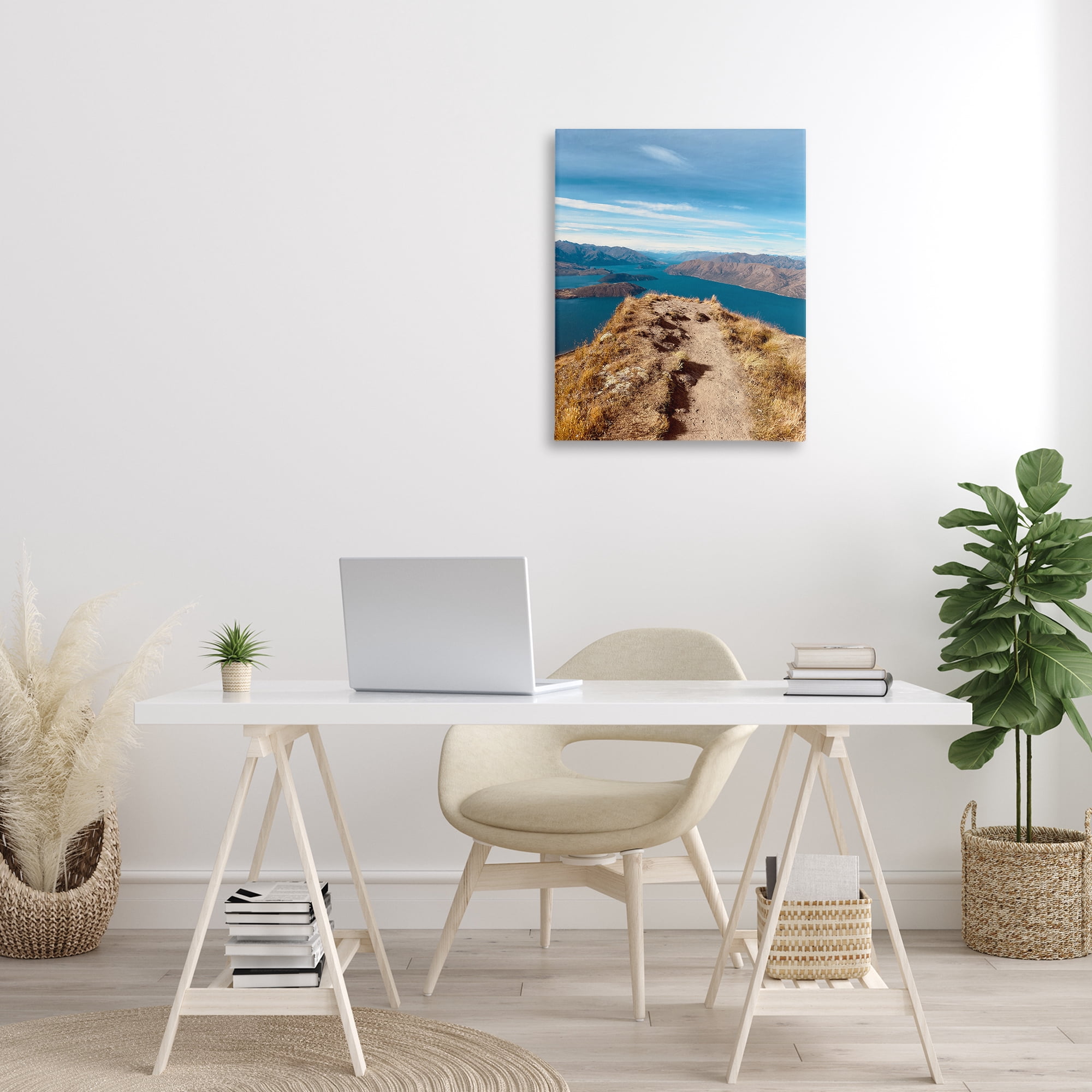 Stupell Industries Cliffs over Blue Sea Landscape Photography Gallery Wrapped Canvas Art Print Wall Art, 24 x 30