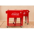 thumbnail image 2 of Leigh Country CP 98126 Metal 80 Qt. Coca-Cola Outdoor Patio Cooler with Tray - Red, 2 of 6