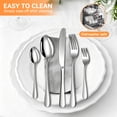 thumbnail image 3 of 20 Piece Silverware Set, Stainless Steel Flatware Cutlery Set for 4, Spoons and Forks Cutlery Set, Mirror Finish, Dishwasher Safe, 3 of 8