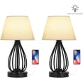 thumbnail image 5 of Set of 2 USB Touch Control Table Lamp Bedside Nightstand Lamps AC Outlet Bedroom, 5 of 6