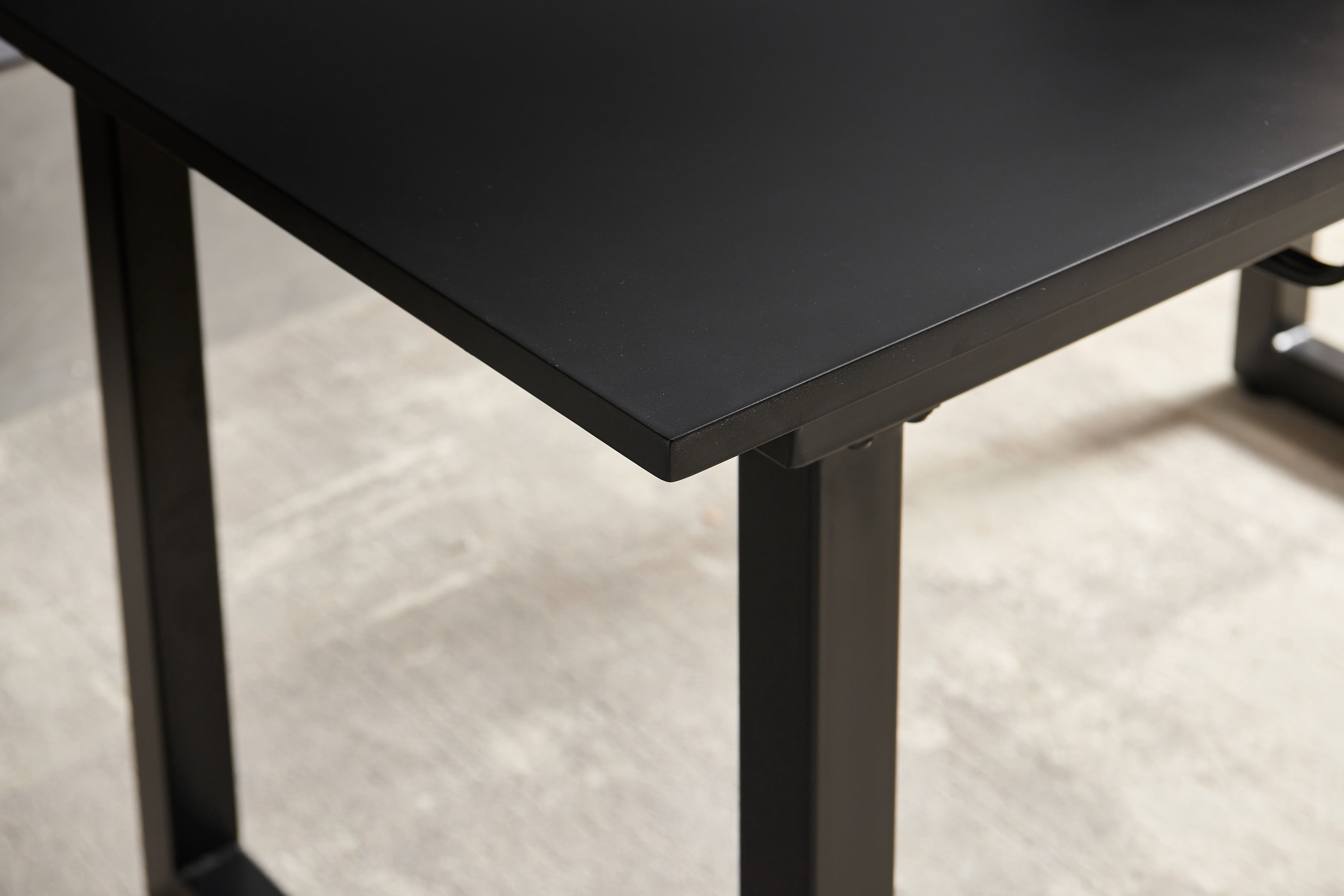 MAYEERTY Modern Square Extendable Dining Table - Black Metal Legs