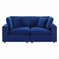 thumbnail image 3 of Modway Commix Down Filled Overstuffed Performance Velvet Loveseat in Navy, 3 of 5