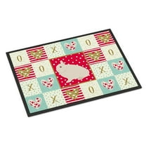 Caroline's Treasures CK5391MAT Hermelin Rabbit Love Door Mat, Indoor Rug or Outdoor Welcome Mat 18x27 Doormat, 27"L x
