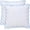 White/Blue, variant on Scalloped Pillow Cover Set of 2, 18x18, - White/Blue