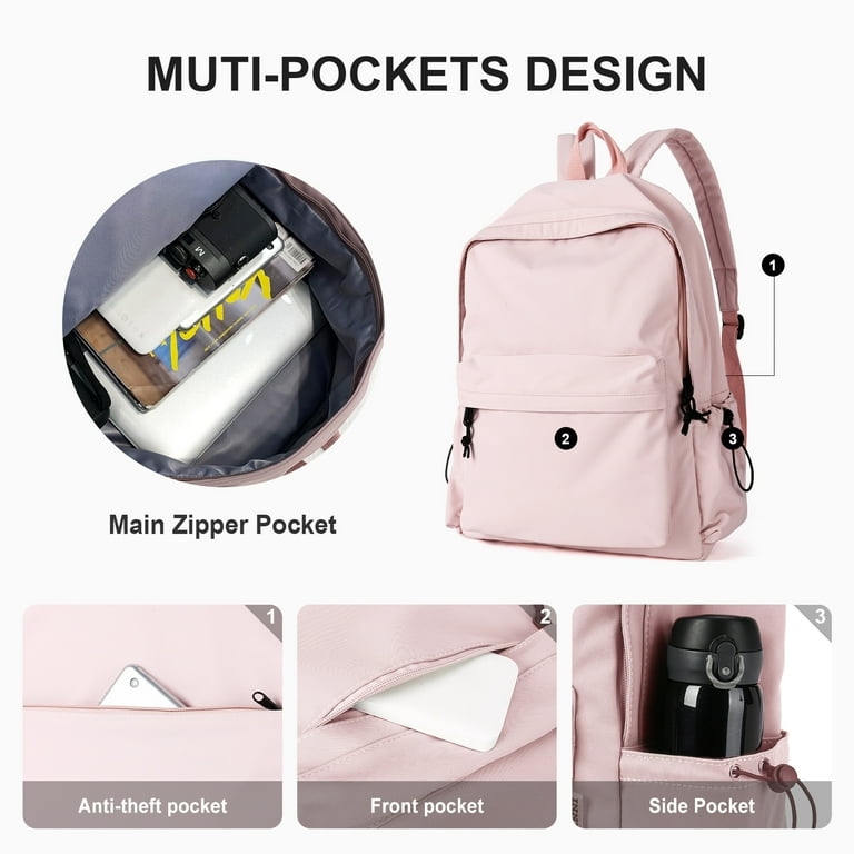 Walmart School Backpack, 14 Inch Laptop Compartment, Water Resistant, Lightweight, Travel Daypack - Pink - Walmart.com Walmart School Backpack, 14 Inch Laptop Compartment, Water Resistant, Lightweight, Travel Daypack - Pink - Walmart.com