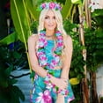 thumbnail image 4 of 48PCS Hawaiian Leis Set, Tropical Flowers Necklaces Headbands and Wristbands for Beach Hawaii Luau Party Favors Decoration Birthday Party Supplies, 4 of 7