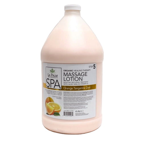 La Palm Spa Organic Healing Therapy Massage Lotion "Orange Tangerine Zest" 1 Gal