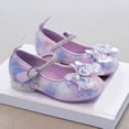 thumbnail image 2 of Splozh Toddler Girl Dress Shoes Toddler Girl Bowknot Princess Shoes Party Birthday Performance Wedding Mary Janes Purple,US 1, 2 of 9
