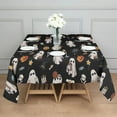 thumbnail image 3 of Halloween Ghosts with Costumes Square Tablecloth,Waterproof Square Table Cover,Wipeable Spillproof Washable Table Cover for Home Kitchen Party Decor 52"x52"(132x132cm), 3 of 6