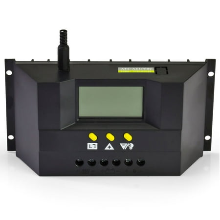30a Digital Charge Controller - ExpertPower 30A 12/24V 360/720W Intelligent PWM Solar Charge Controller with Adjustable Timer Control Modes, Temperature Sensor, and LCD Display