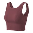 thumbnail image 1 of Top Corto Deportivo Reversible en Marrón U/D con Diseño Acanalado, Talla M, 1 of 6