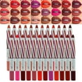 thumbnail image 2 of Rouges à Lèvres pour Femmes 2 Pcs Crayon à Lèvres Crayon à Lèvres Velours Gloss Maquillage Longue Durée Crayon à Lèvres Aguichant Teinte Cosmétique Débutant Facile à Utiliser Rouge à Lèvres Brume Velours, 2 of 9