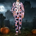 thumbnail image 2 of Men's Halloween Printed Suit Set Formal Jacket with Matching Trousers and Top for Party Outfit, 2 of 6