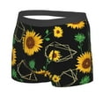 thumbnail image 2 of Balery Sunflowers3 Men's Boxer Briefs, Soft and Breathable Cotton Underwear with nylon Waistband-Large, 2 of 9