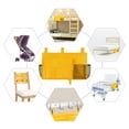 thumbnail image 5 of Surblue Bedside Caddy Hanging Bed Organizer Storage Bag Pocket for Bunk 8 Pockets, Yellow, 5 of 5