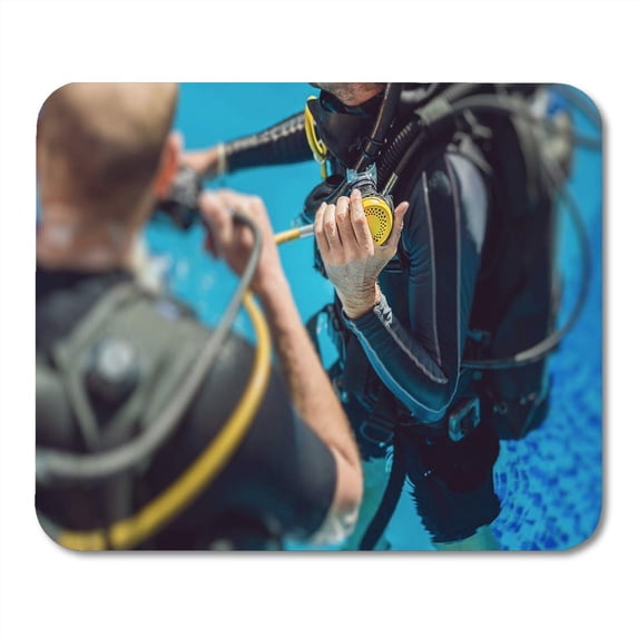 SIDONKU Blue Scuba Diving Instructor and Students Teaches to Dive Mousepad Mouse Pad Mouse Mat 9x10 inch