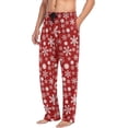 thumbnail image 4 of GZHJMY Chrismas Snowflake Pajama Pants for Men, Lounge Pants Lightweight Men Pajama Bottoms with Drawstring Pockets, Christmas New Year Birthday Gifts, Medium, 4 of 6