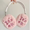 thumbnail image 2 of Furry Plush Case for AirPods Max Colorful Laser Letters It's ok, Winter Warm Soft Fluffy Fur Headphones Protective Cover Shell for Women Girl Accessories for Apple AirPods Max 2024, 2 of 7