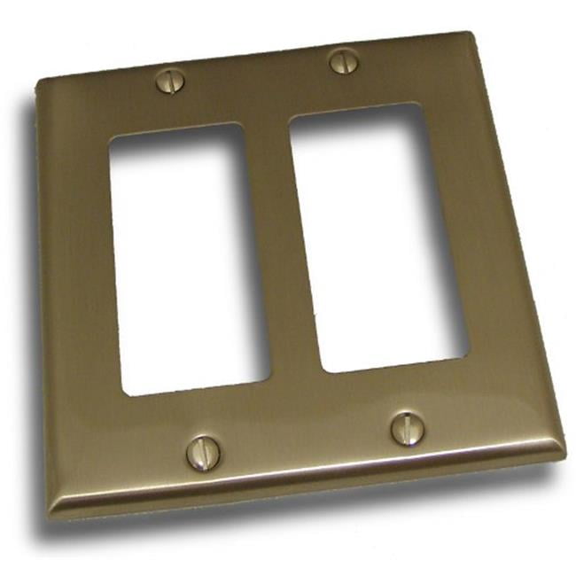 Double Rocker Switch Plate, Satin Nickel