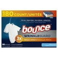 thumbnail image 2 of Bounce Wrinkle Guard Mega Dryer Sheets, 180 Count, Outdoor Fresh Scent, 2 of 9