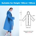 thumbnail image 2 of Poncho de Lluvia, Poncho de Lluvia de 2 Piezas, Poncho Reutilizable de Material EVA, Poncho de Lluvia para Mujeres y Hombres, Perfecto para Acampar, Festivales y Senderismo, Azul, Talla única, 2 of 5