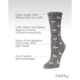 thumbnail image 3 of MeMoi Honey Bee Bamboo Blend Crew Socks - Womens - Female, 9-11, Asphalt, 3 of 7