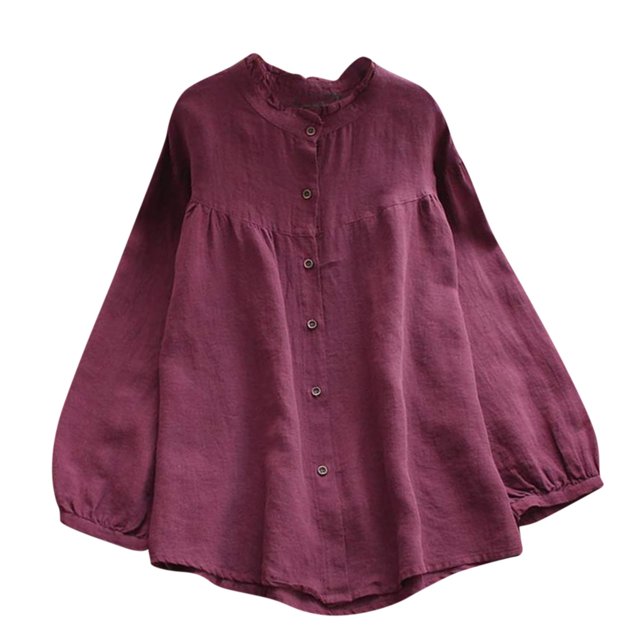 Pompotops Blouse à Manches Longues en Satin à Rayures Col en V pour Femmes en Solde