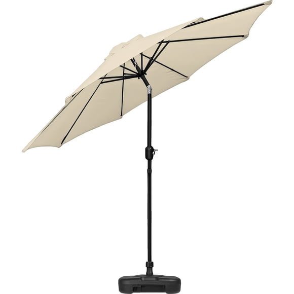 Sombrilla Exterior Jardimex Playa Grande 2.7m con Base Contrapeso beige