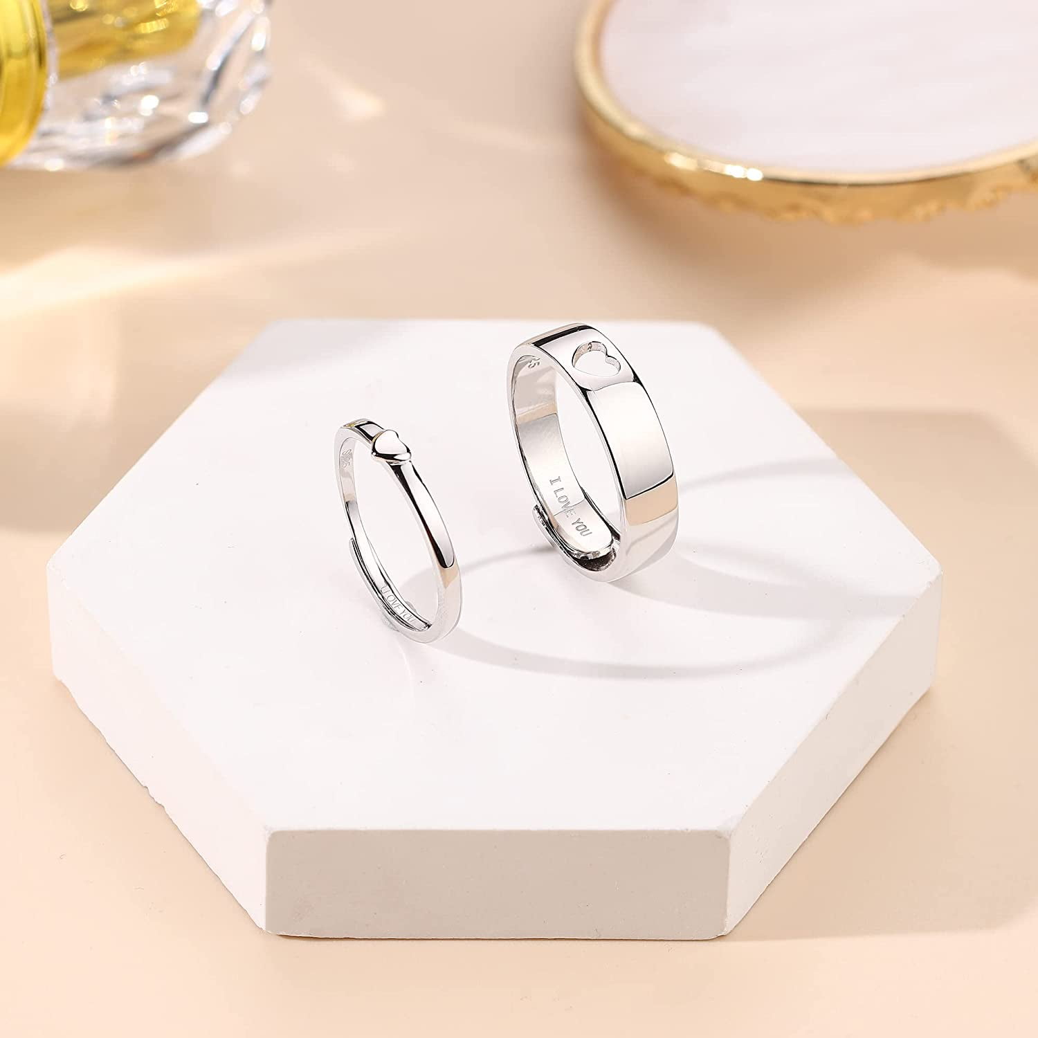 TYSO Matching Butterfly Rings 925 Sterling Silver I Love You  Forever Engagement Wedding Ring Band Sets His and Hers Promise Rings for  Couples Valentines Day Jewelry: Clothing, Shoes & Jewelry
