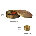 thumbnail image 4 of Handcrafted Indian Brass Spice Box Masala Container With 7 Compartments and Lid |Masala Box Dabba Set | Food Spice Storage Rack | Storage Box Masala Dani| 7 Inch, 4 of 6