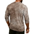 thumbnail image 5 of CCRFTGI Henley Shirts for Men 3/4 Sleeve Raglan Big and Tall Tie Dye T Shirts Sport Athletic Button Classic Summer Fall Tee Tops Red L, 5 of 8