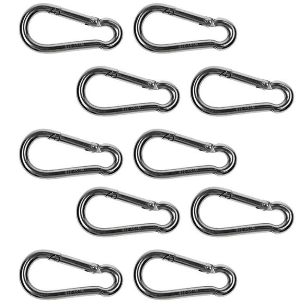 Joints toriques à ressort, 16 Pcs Round Spring Snap Clip Hook 35mm Round  Carabiner Clips
