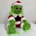 thumbnail image 4 of Gaishi Christmas Plush Toy, 11 Inch Cartoon Latex Ugly Green Monster Doll for Holiday Decoration & Gift,Red, 4 of 6