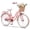 Peach, variant on Dolonm 20" Kids Bike for Ages 7-10, Lightweight High-Carbon Steel Frame Cruiser Bike, Girls Bicycle with Wicker Basket & Rear Seat, No Training Wheels, Pink