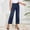 Dark Blue, variant on PYGNJK Womens Wide Leg Jeans Cropped Trendy High Waisted Baggy Loose Stretchy Denim Pants With Pockets