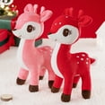 thumbnail image 5 of Lazada Sika Deer Stuffed Animal Toys Plush Christmas Deer Christmas Decoration Christmas Toy Pink 12, 5 of 9