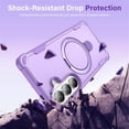 thumbnail image 2 of For Samsung Galaxy S26 + 5G Case (Compatible With MagSafe)  With Invisible Magnetic Metal Kickstand Ring Holder Four Corner Airbag Anti Fall Protective Cover,Purple,For Galaxy S26+ (5G), 2 of 7