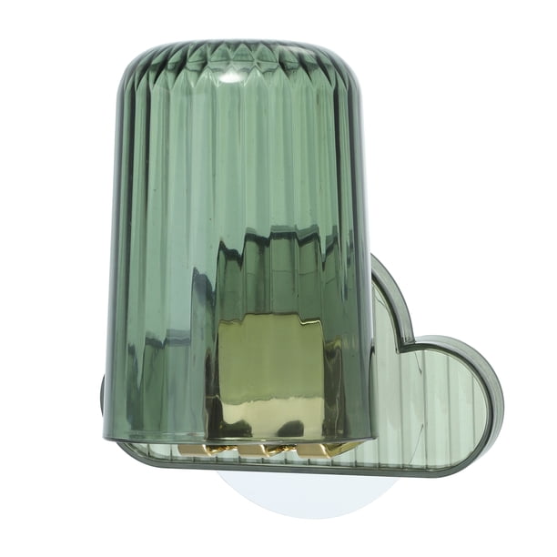 Soporte para Cepillos de Dientes Unique Bargains Montado en la Pared Verde 11x6.5cm