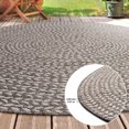 thumbnail image 2 of Braided Two-Tone Round Indoor Outdoor Patio Rug, 2 of 6