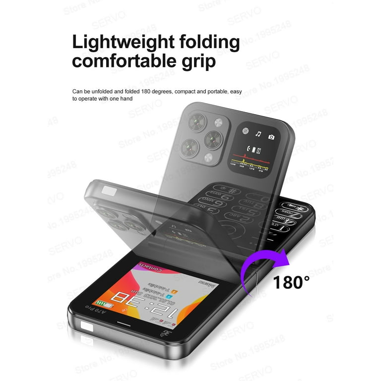 SERVO A70 Pro 2 SIM Card Flip Phone 3G WCDMA New Push Button