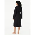 thumbnail image 5 of Joyspun Women's Cotton-Blend Wrap Robe with Long Sleeves, Sizes S-3X, 5 of 5
